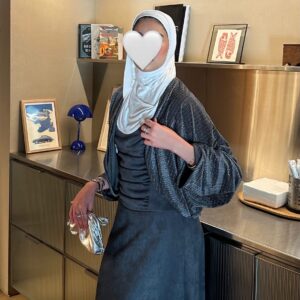 Gray kaftan, two pieces